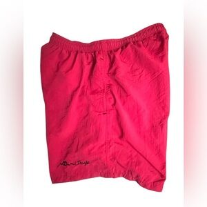 MIAMI STYLE EUC Red Athletic Shorts with Elastic Waistband, L17” Inseam 6”